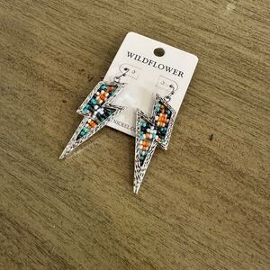 Wildflowers Vibrant Beaded Lightning Earrings